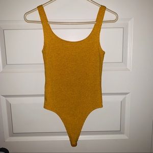 Nasty Gal Tops - Mustard yellow ribbed tank bodysuit Nasty Gal Tops - Mustard yellow ribbed tank bodysuit